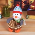 thumbnail image 2 of HCTSHG Christmas Candy Storage Basket Santa Snowman Candy Woven Holder Basket Christmas Candy Bowl Candy Dish Sugar Snack Container for Table Desk Decoration Christmas Gift, 2 of 5