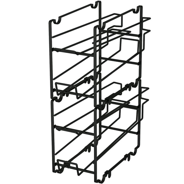 2 Pack Soda Can Storage Rack Stackable Beverage Can Organizer Non-slip Can Dispenser Holder Space Saving Water Bottle Beverage Bins Shelf for Refrigerator Cabinet Pantry