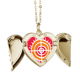 thumbnail image 1 of Rojo Blanco Mexico totems antigua civilización dibujo Collar colgante en forma de melocotón con alas Unbranded M, 1 of 3