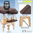 thumbnail image 4 of BestMassage Massage Table Massage Bed Height Adjustable 73 Inch Portable 2 WCarry Case Face, Brown, 4 of 7
