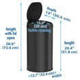 thumbnail image 7 of iTouchless Stainless Steel Sensor Trash Can w/AbsorbX Odor Control Black 8 Gal MT08RB, 7 of 7