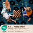 thumbnail image 4 of Design&I 6'x9' Ultra Soft Area Rug, Wet Vintage Vinyl Sound Cd Displaying Abstract Musical Tapete None Fluffy Washable Non Shedding for Guest Room Bedroom Living Room, 4 of 7