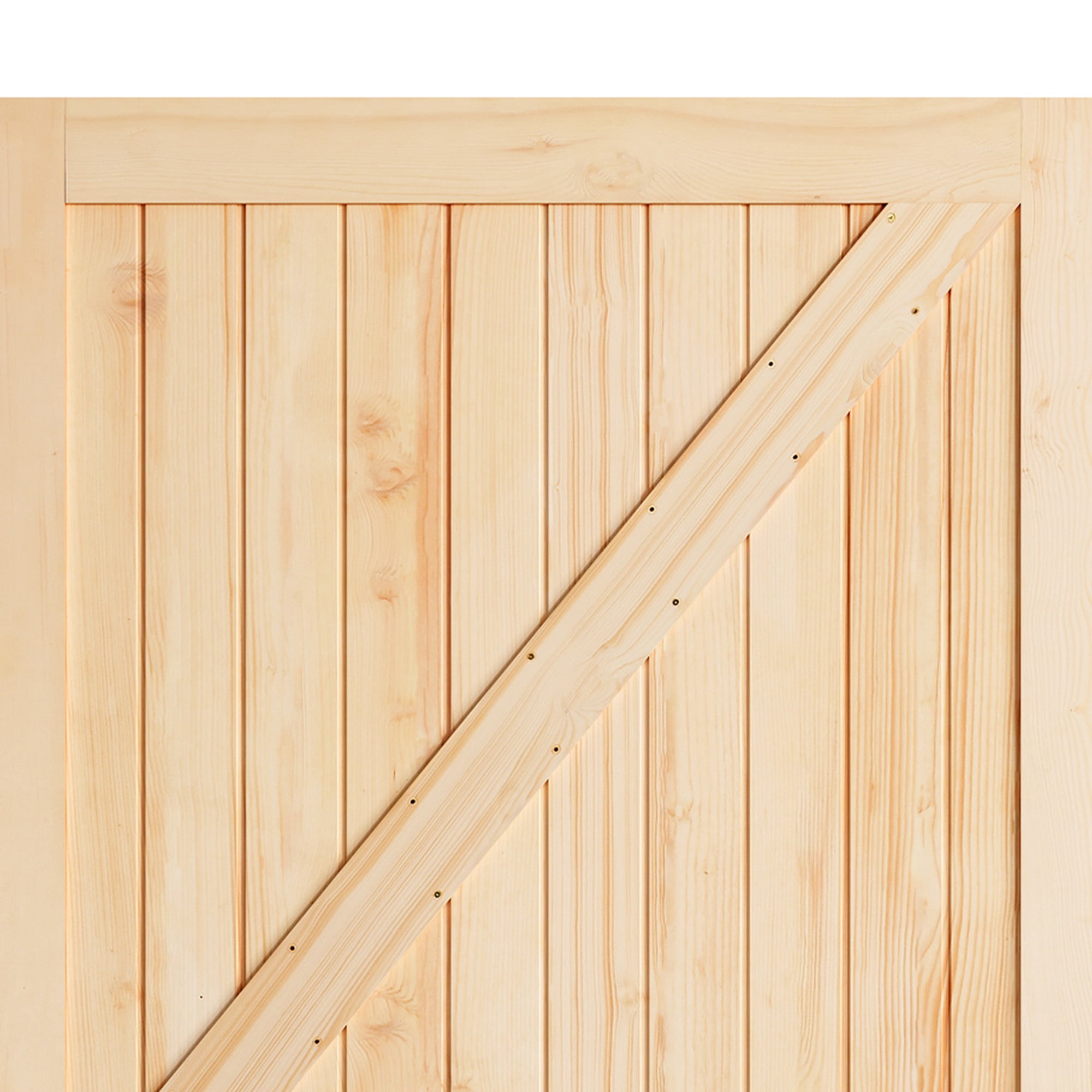 Uforic 42" x 84" Wood Sliding Barn Door Interior Door, Natural