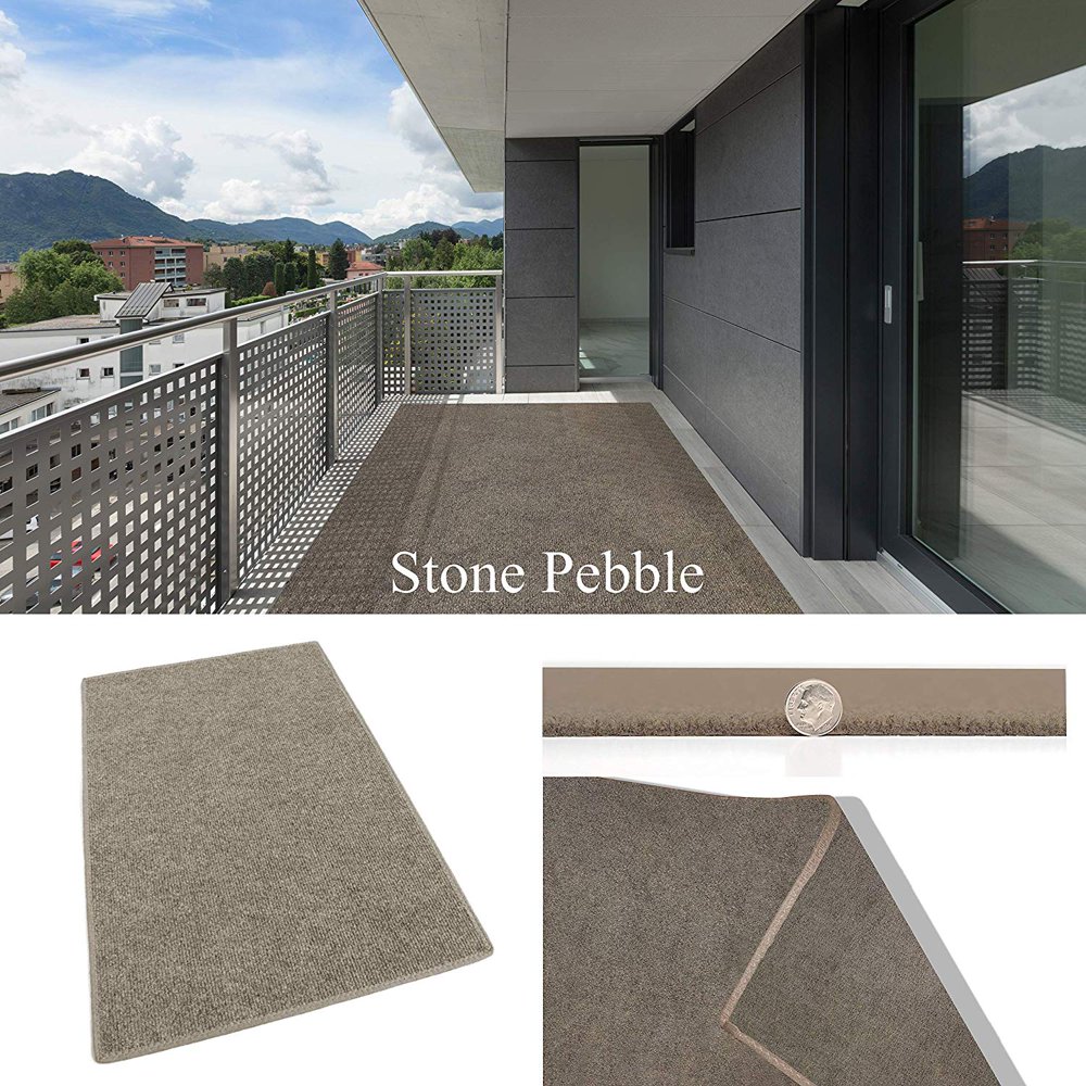 10'x12' Stone Pebble Indoor / Outdoor Area Rugs, Runners and Mats
