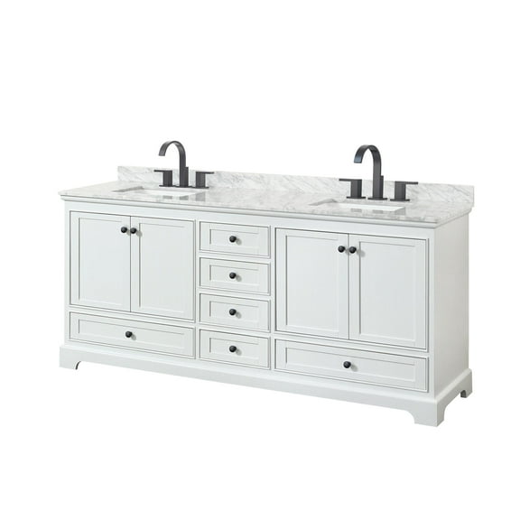 Wyndham Collection Wcs202080dcmunsmxx Deborah 80" Free Standing Double Vanity Set - White