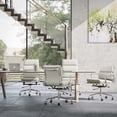thumbnail image 4 of Cottinch Genuine Leather Office Chair,Ergonomic Upholstered Desk Chair,Swivel Computer Chair,Lumbar Support,High Back,White, 4 of 9