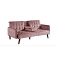 thumbnail image 2 of Sofá cama para dormir de 72 pulgadas - respaldo plegable convertible a cama completa con soporte de taza y mesa desplegable - sofá de ropa de ahorro de espacio para espacios pequeños, 2 of 5
