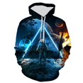 thumbnail image 3 of Sudadera con capucha con estampado de astronauta, universo, espacio, galaxia, para hombres y niños, sudaderas de manga larga, chaqueta genial de gran tamaño para hombre, 3 of 5