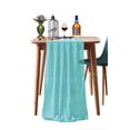 thumbnail image 1 of MDS Pack of 25 Wedding 27 x 170 inch Chiffon Table Runner for Wedding Decoration 14ft Runners - Aqua Blue, 1 of 4