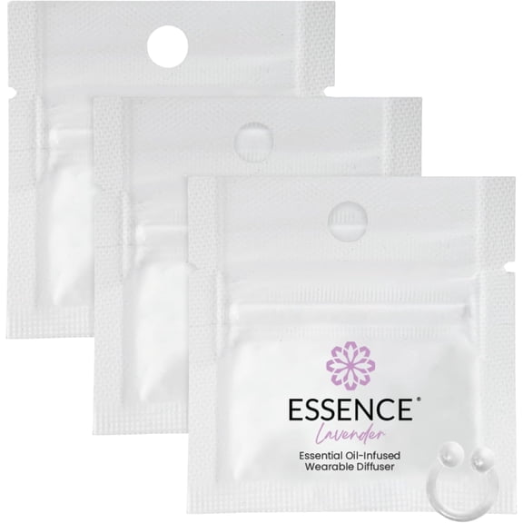 Essence Wearable Aromatherapy Nasal Diffuser – Lavender Oil Nose Ring Silicone Inhaler for Stress & Mood Support - Made in & Travel-Friendly (3 Pack)