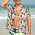 thumbnail image 5 of KLL Men's Hawaiian Shirt Short Sleeve Button Down Beach Shirts-Cute Cats, 5 of 5