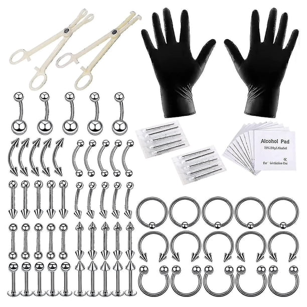 Piercing Kit Profesional Body Piercing Kit Acero Piercing Agujas Piercing