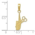 thumbnail image 5 of Auriga Fine Jewelry 10K Yellow Gold Comb & Scissors Charm Pendant for Women (L- 24mm, W- 10.75mm), 5 of 5