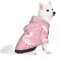 thumbnail image 2 of Fotbe Pink Flamingo Sudadera con Estampado para Perros Pequeños – Suéter con Capucha para Mascotas, Tela Suave de Forro Polar con Bolsillo-Large, 2 of 7