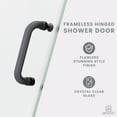 thumbnail image 5 of 72" H x 30" W Hinged Frameless Shower Door Gunmetal Passion Series, 5 of 8