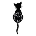 thumbnail image 3 of Reloj de pared Silence 3D con cola de gato que menea para dormitorio infantil, guardería, sala de estudio 150x468 mm, 3 of 9