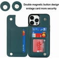 thumbnail image 4 of HCTian Compatible with Leather iPhone 14 Pro Max Wallet Case with Card Holder RFID Blocking,4 Card Slots Premium Protective Phone Case with Kickstand Durable Shockproof Cover for Women, 4 of 7