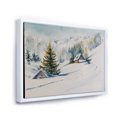 thumbnail image 3 of Designart 'The Winter Mountains With Little House' Traditional Framed Canvas Wall Art Print, 3 of 5