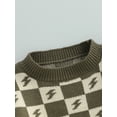 thumbnail image 5 of Bagilaanoe Newborn Baby Girl Boy Knitted Sweater Long Sleeve Plaid Pullover 3M 6M 9M 12M 18M 24M Infant Warm Jumpers Tops Fall Loose Knitwear, 5 of 8