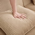 thumbnail image 5 of Newest Boneless Ottoman, Camel Corduroy Cloud Footrest with Memory Foam, No Assembly Needed, Square, 5 of 5