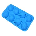 thumbnail image 2 of MOQLOM Easter Egg Shaped Silicone Cake Mold, 1pc 8-Cavity Silicone Egg Molds, Baking Supplies for Cake Decorating, Chocolate, Candy, Jello, Baking Pan for Muffin (Blue), 2 of 6