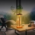 thumbnail image 4 of Leyfeng Vintage Metal Table Lamp Touch Control LED Desk Lamp Cordless Bedside Nightstand Lamp, 4 of 8