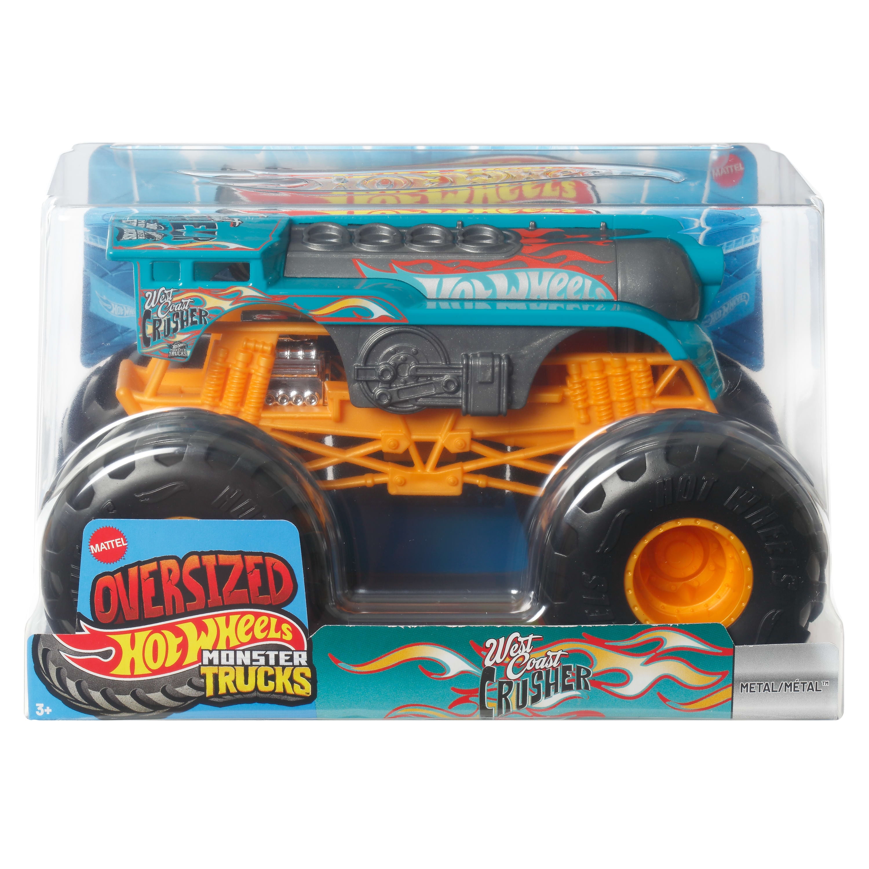 Hot-Wheels-Monster-Trucks,-Oversized-Monster-Truck-in-1:24-Scale