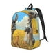 thumbnail image 1 of Disketp Funny Countryside Donkey print Canvas Backpack Lightweight Travel Daypack Student Rucksack Laptop Backpack-Medium, 1 of 5
