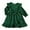 w-Green375190, variant on Hifoo Stylish Girls Long Sleeve Dress Elegant Lace Trim Fit Flare Party Wear Comfortable Soft Fabric Fall Season Casual Formal Attire Fashionable Kids Christmas Solid Color O-Neck Dresses