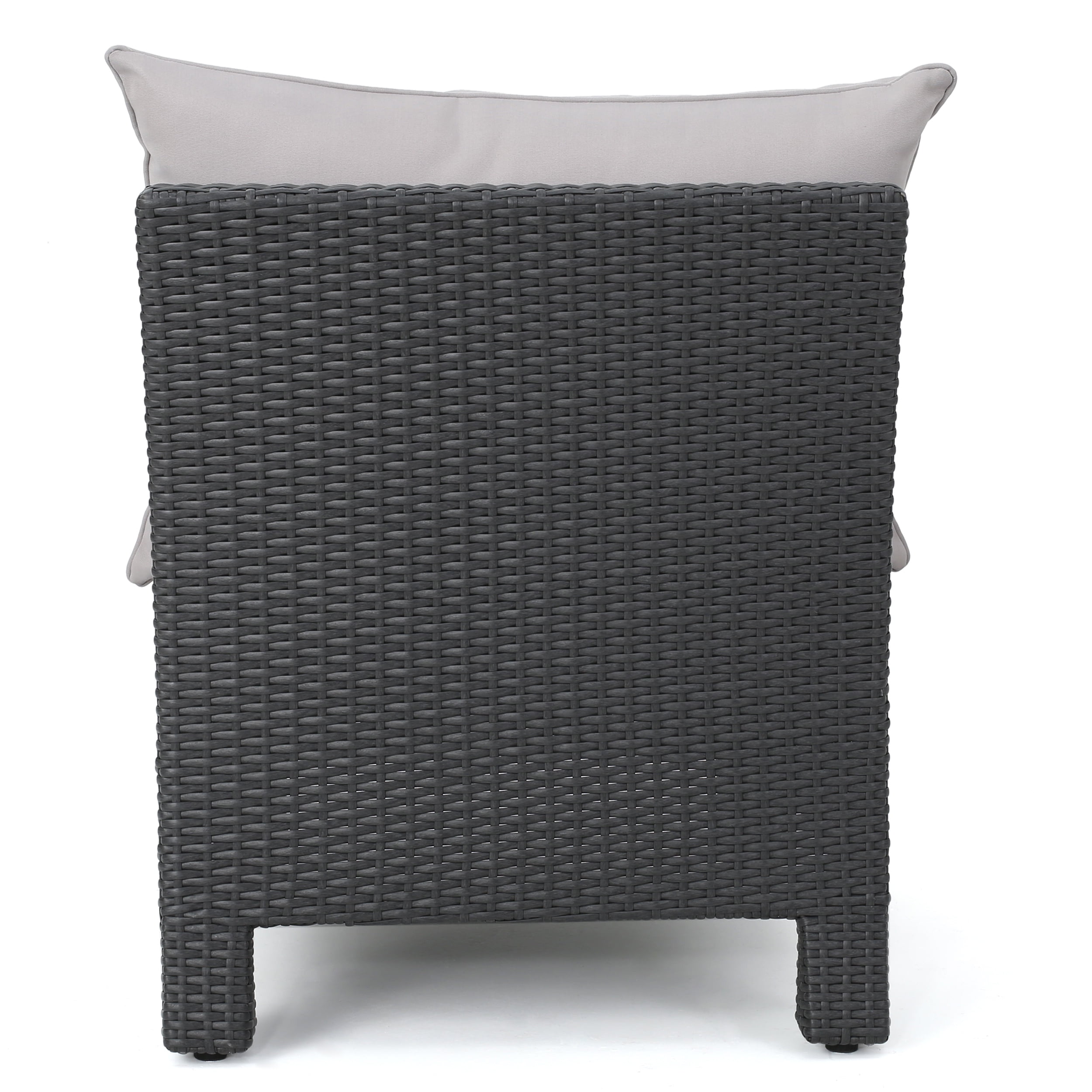 Caspian 6 Piece Outdoor Wicker Sectional Sofa Set With Water Caspian 6 Piece Outdoor Wicker Sectional Sofa Set With Water Resistant Cushions Grey And Silver Com