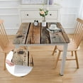 thumbnail image 2 of nygtbtfer Wood Print Fitted Tablecloth,  Wipeable Decorative Table Cover, for Dining Parties Wedding Table Fit for Table white, 2 of 7