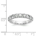 thumbnail image 2 of 14k White Gold 1/2ct. 9 Stone Moissanite Ring Band Size 6.5, 2 of 3