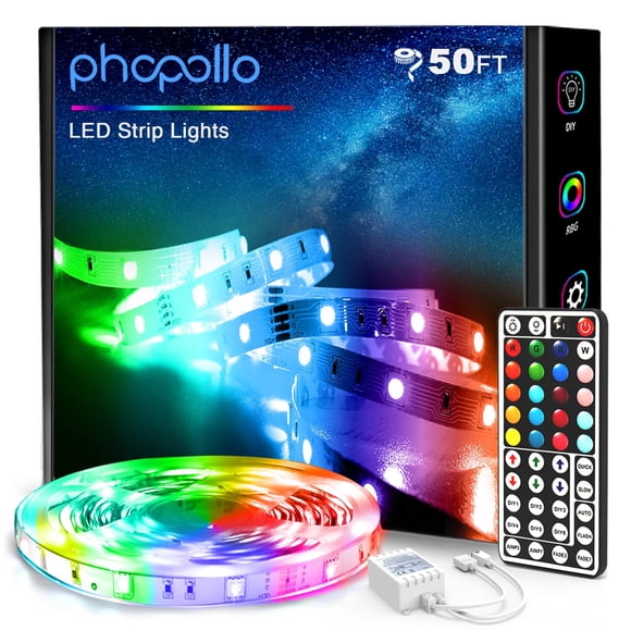 Tira de luces LED phopollo 5050 m con mando a distancia