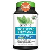 Zenwise Digestive Enzymes with Prebiotics and Probiotics for Women and Men, Supports Digestive Health, 60 Count