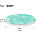 thumbnail image 4 of Coolnut Green Abstract Marble Round Cup Coaster with Ceramic Stone and Cork Base 1PCS, Absorbent Cup Mats, Cup Protection Mat for Home , Kitchen and Bar482 Home Decor Gifts, 4 of 6