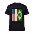 thumbnail image 6 of T-shirt United States Brazil  Soft Cotton Adult Heat-Transfer Graphic T-Shirt - 180g Breathable Fabric, Unisex Summer Casual Wear with Durable Heat-Printed Design, 6 of 10