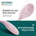 thumbnail image 2 of MR.GREEN Hollow Out Hair Brush Scalp Massage Combs Hair Styling Detangler Fast Blow Drying Detangling Tool For Wet Dry Curly Hair (Pink), 2 of 7