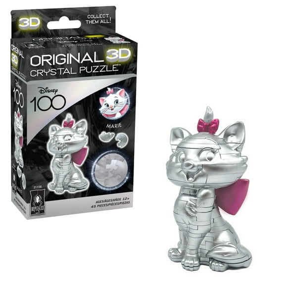 BePuzzled, Disney Platinum Marie Original 3D Crystal Puzzle, Ages 12 and Up