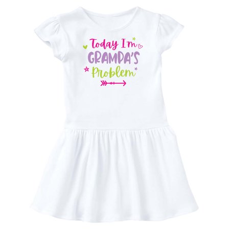 

Inktastic Child Funny Today Im Grampas Problem Gift Toddler Girl Dress