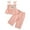 R255/Pink, variant on Vividxx Easter Girl Outfit Bunny 2 Piece Outfit Set Towel Embroidery Sleeveless Top & Soft Pants For Spring Summer Lovely Outfits For Girls