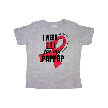 

Inktastic Sickle Cell Awareness I Wear Red For My Pappap Gift Toddler Boy or Toddler Girl T-Shirt