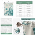 thumbnail image 4 of Turquoise Starfish Tie Up Curtain Valance for Window,Adjustable Rod Pocket Window Curtains Shades,Ocean Nautical Seahorse Coral Shell Light Filtering Valance Drapes for Living Room Bedroom 52"x45", 4 of 9