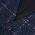 thumbnail image 4 of GFDYREE Men's Slim Fit Herringbone Tweed Suits Vest Premium Wool Blend Waistcoat, 4 of 7