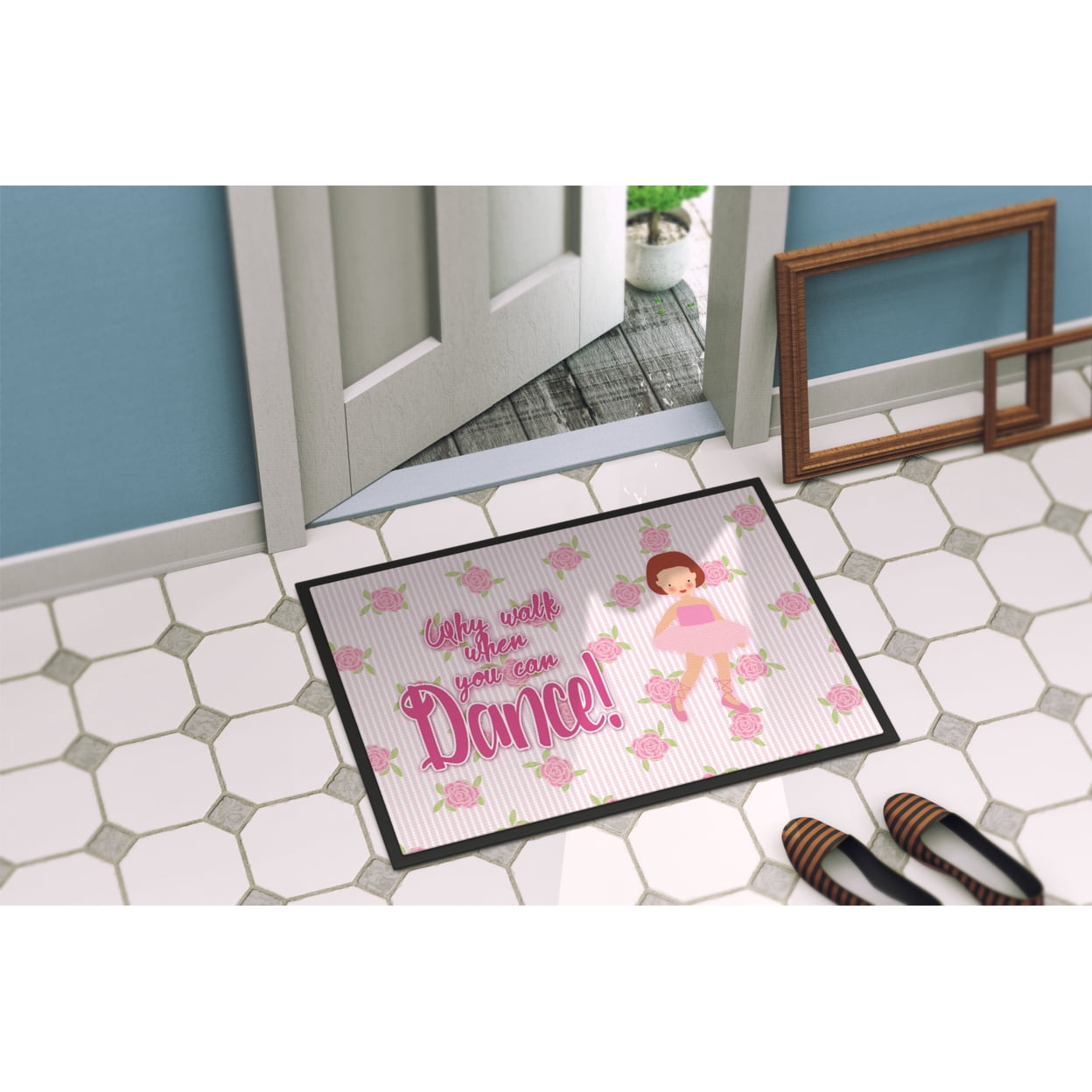 Ballet Red Short Hair Door Mat