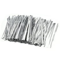 Unique Bargains 3-Inches Metallic Twist Ties for Bags Silver 2000pcs