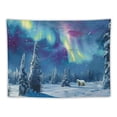 thumbnail image 5 of BCIIG  Northern Lights Tapestry Northern Lights Aurora Borealis Wall Hanging Tapestry Magical Winter Snow Forest Tapestry Wall Hanging Psychedelic Tapestry Decor, 5 of 6