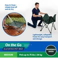 thumbnail image 7 of Coolaroo On the Go Elevated Travel Dog Bed, Medium, Brunswick Green, 7 of 7