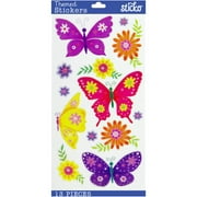 Sticko Themed Stickers Multicolor Paper Butterflies Stickers, 13 Piece