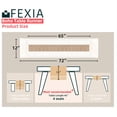 thumbnail image 2 of Camino de mesa Fexia Boho, 183 cm de largo, rústico, crema y marrón, 2 of 7