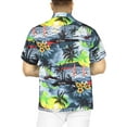 thumbnail image 5 of HAPPY BAY Men's Hawaiian Shirts Short Sleeve Button Down Shirt Mens Summer Shirts Casual Beach Holiday Hawaii Island Shirts for Men Funny M Aloha, Grey, 5 of 6
